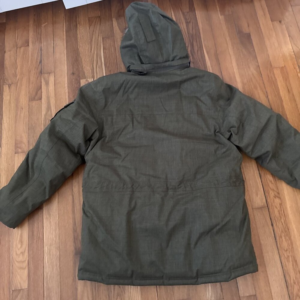 LL Bean Men's Baxter State Jacket Parka Hood Faux Fur Down Insulated Size L Reg - Picture 12 of 12